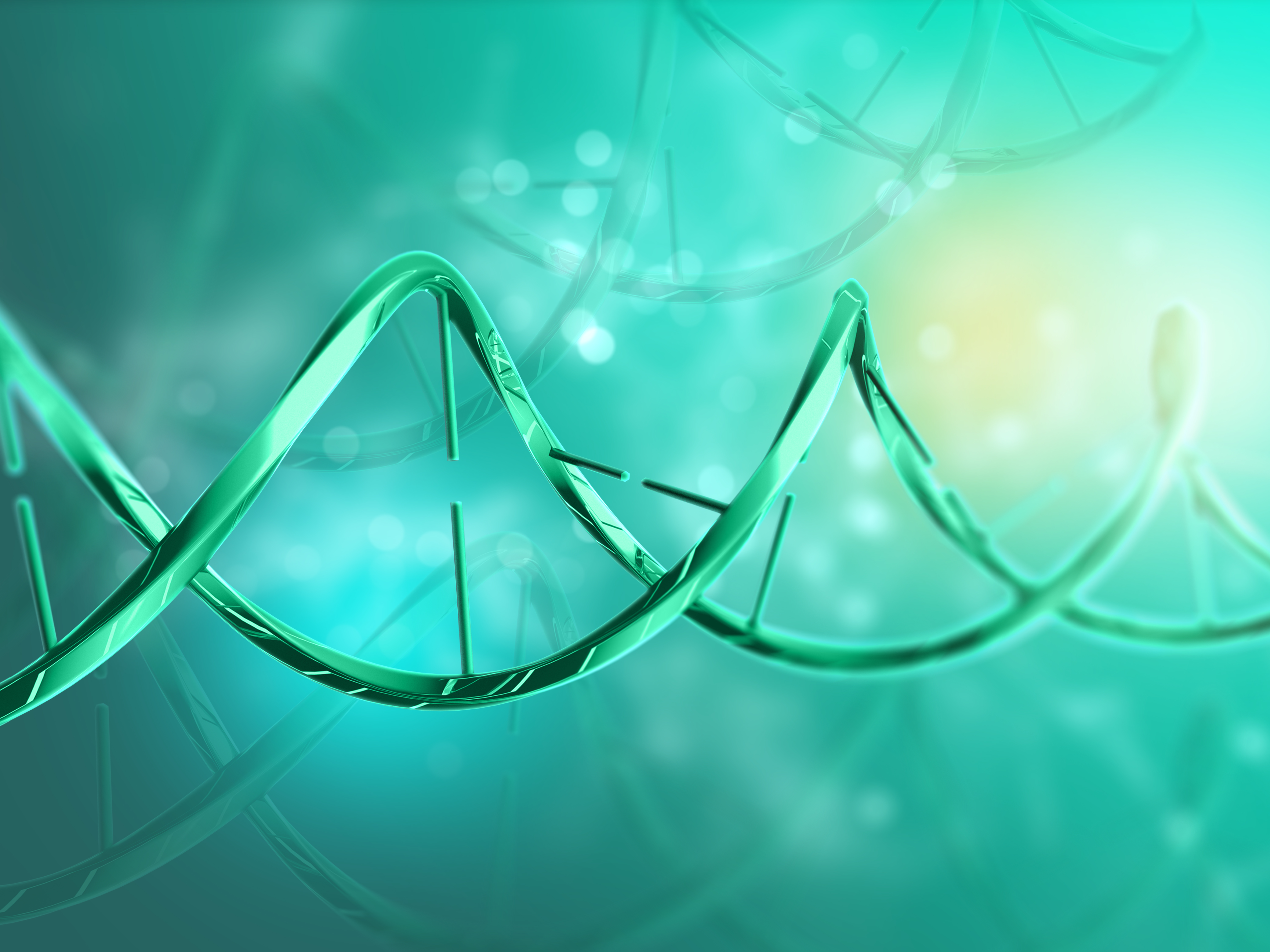 3D medical background with DNA strand